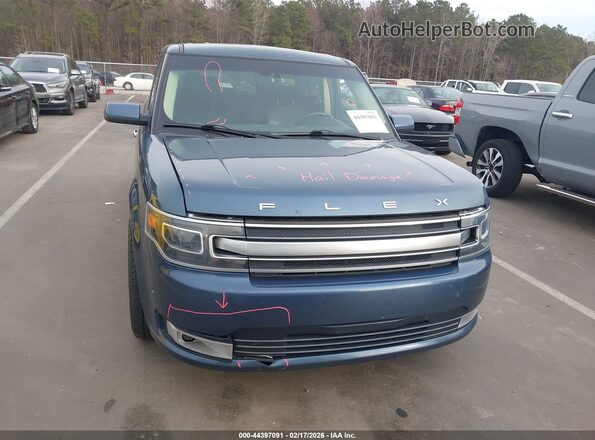 2FMGK5D82KBA08538 2019 FORD FLEX Синий Вид щитка приборов