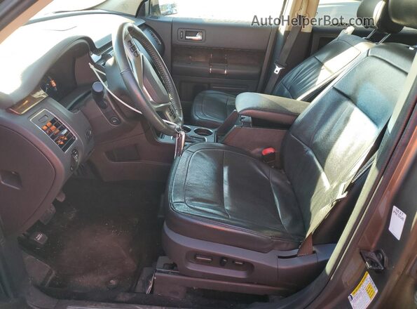 2FMGK5D87KBA32107 2019 FORD FLEX Желто-коричневый Вид салона спереди