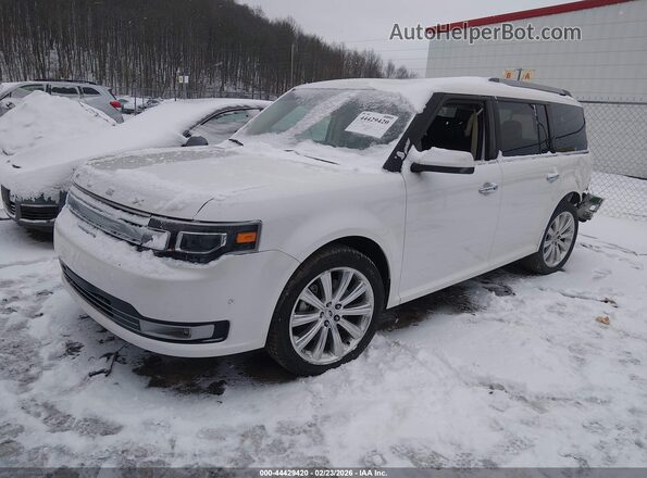 2FMHK6DT5KBA27129 2019 FORD FLEX White Առջևի ձախ երեք քառորդ տեսարան