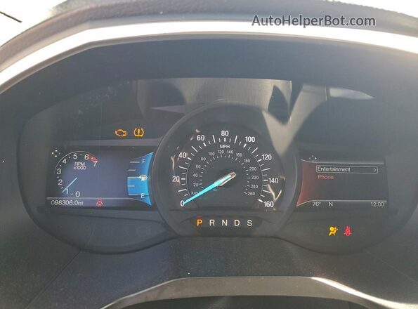 2FMPK3J94HBC22473 2017 FORD EDGE Красный Вид щитка приборов