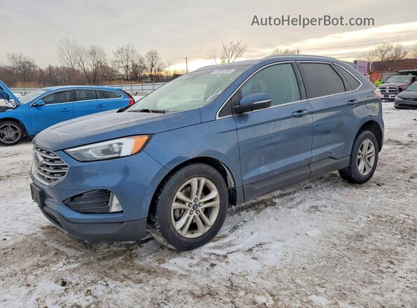 2FMPK3J94KBC32900 2019 FORD EDGE Blue Передня ліва чверть