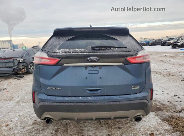 2FMPK3J94KBC32900 2019 FORD EDGE Blue Вид ззаду