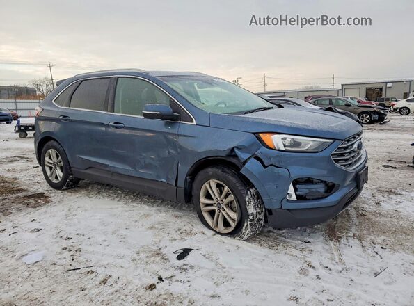 2FMPK3J94KBC32900 2019 FORD EDGE Blue Передня права чверть