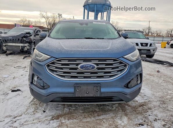 2FMPK3J94KBC32900 2019 FORD EDGE Blue Вид спереду
