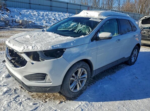 2FMPK3J95KBB36158 2019 FORD EDGE White Vista tres cuartos delantera izquierda