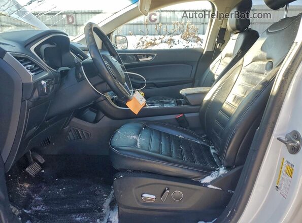 2FMPK3J95KBB36158 2019 FORD EDGE White Vista interior delantera