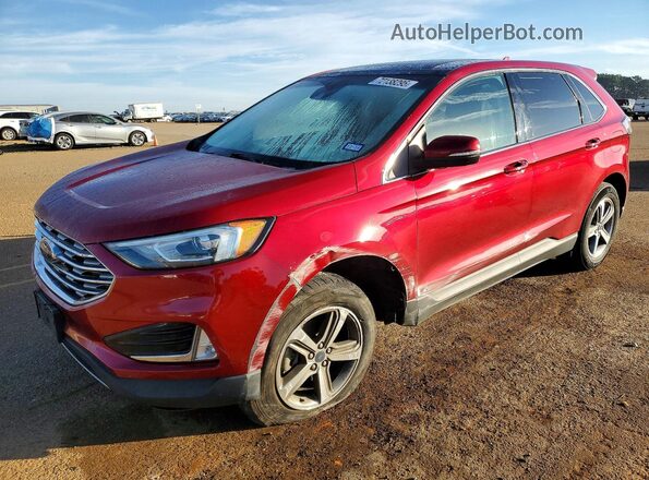 2FMPK3J96KBB49422 2019 FORD EDGE Red Առջևի ձախ երեք քառորդ տեսարան