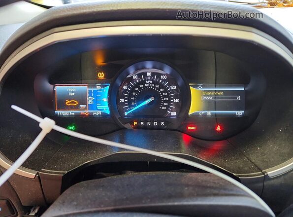 2FMPK3J98KBB89811 2019 FORD EDGE Black Instrument cluster view