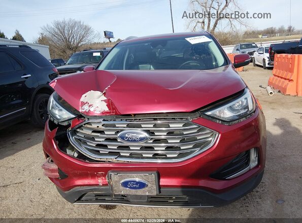 2FMPK3K92KBB48914 2019 FORD EDGE Красный Вид панели приборов