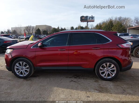 2FMPK3K92KBB48914 2019 FORD EDGE Красный Вид задней части салона