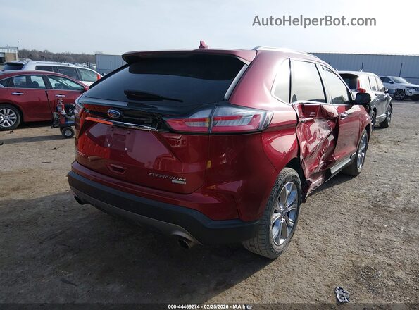 2FMPK3K92KBB48914 2019 FORD EDGE Красный Задняя правая четверть