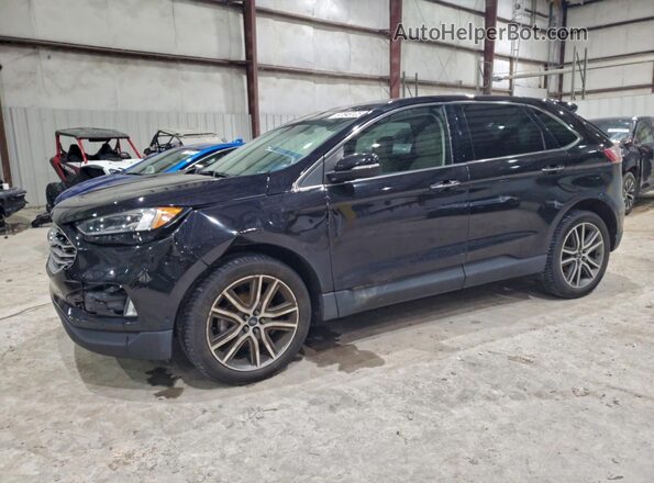2FMPK3K94KBB04607 2019 FORD EDGE Черный Передняя левая четверть