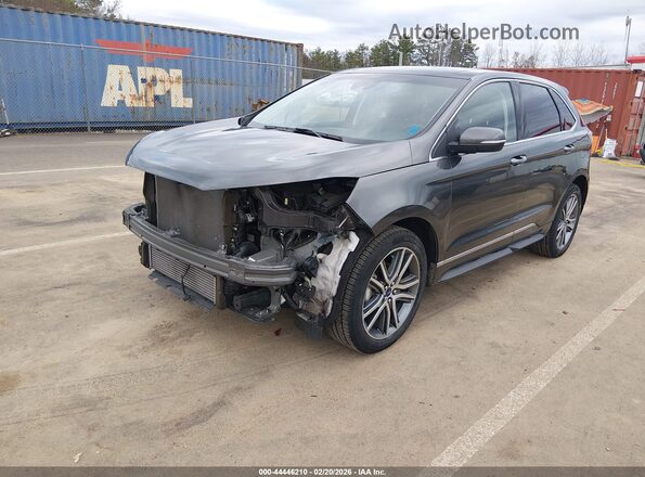 2FMPK3K99KBB79044 2019 FORD EDGE Серый Передняя левая четверть