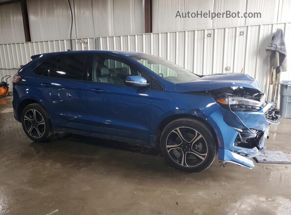 2FMPK4AP8KBB35414 2019 FORD EDGE Синий Передняя правая четверть