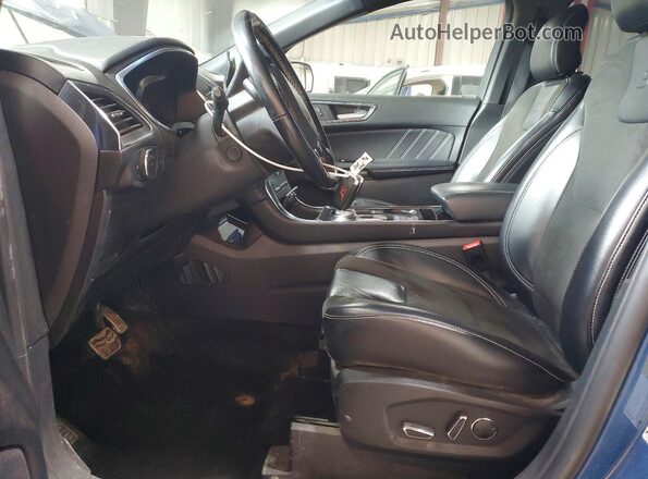 2FMPK4AP8KBB35414 2019 FORD EDGE Синий Вид салона спереди