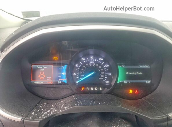 2FMPK4J90KBB08452 2019 FORD EDGE Red Вид щитка приладів