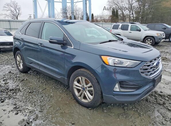 2FMPK4J98KBC56574 2019 FORD EDGE Синий Передняя правая четверть