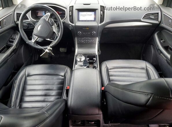 2FMPK4J98KBC56574 2019 FORD EDGE Синий Вид панели приборов