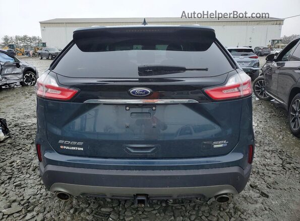 2FMPK4J98KBC56574 2019 FORD EDGE Синий Вид сзади