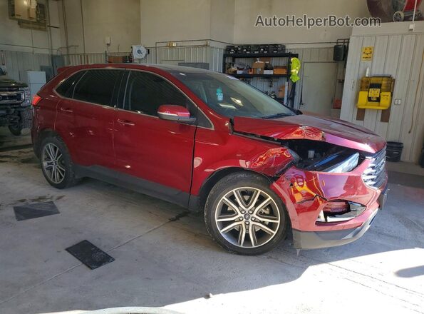 2FMPK4K93KBC01142 2019 FORD EDGE Красный Передняя правая четверть