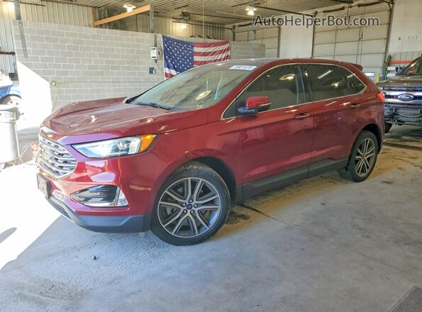 2FMPK4K93KBC01142 2019 FORD EDGE Красный Передняя левая четверть