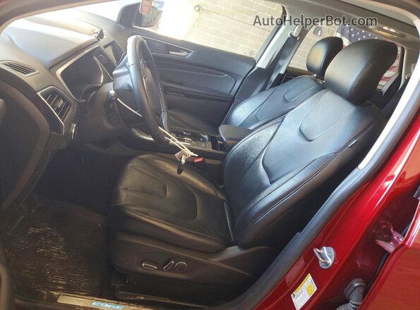 2FMPK4K93KBC01142 2019 FORD EDGE Красный Вид салона спереди