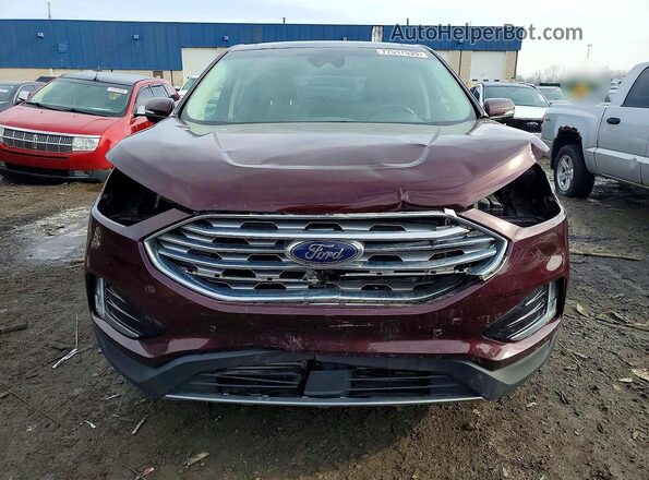 2FMPK4K94KBC60488 2019 FORD EDGE Темно-бордовый Вид спереди