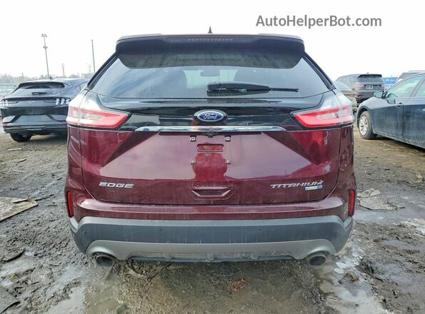 2FMPK4K94KBC60488 2019 FORD EDGE Темно-бордовый Вид сзади