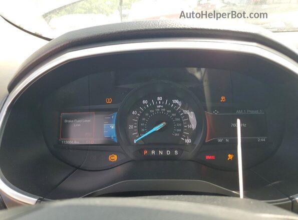 2FMPK4K97KBB43505 2019 FORD EDGE Gray Вид щитка приладів