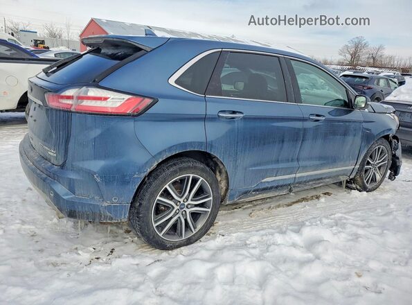 2FMPK4K98KBC65483 2019 FORD EDGE Синий Задняя правая четверть