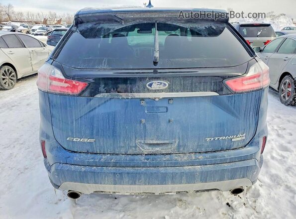 2FMPK4K98KBC65483 2019 FORD EDGE Синий Вид сзади