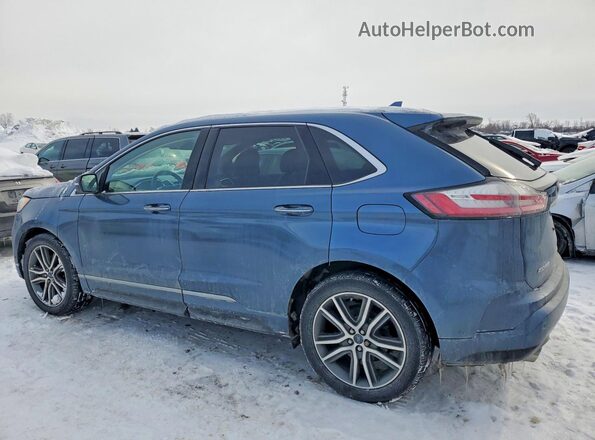 2FMPK4K98KBC65483 2019 FORD EDGE Синий Задняя левая четверть