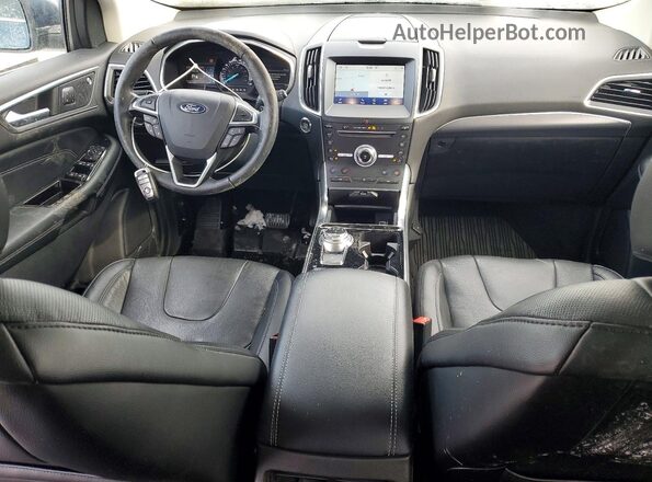 2FMPK4K98KBC65483 2019 FORD EDGE Синий Вид панели приборов