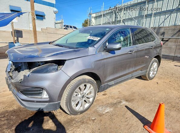 2FMPK4K98PBA49334 2023 FORD EDGE Gray Przód lewy
