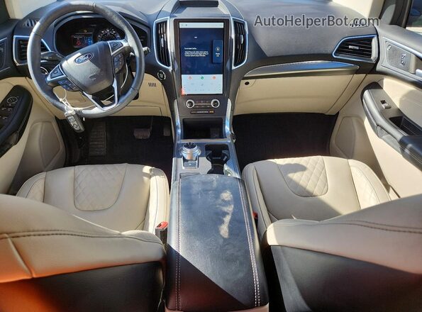 2FMPK4K98PBA49334 2023 FORD EDGE Gray Widok deski rozdzielczej