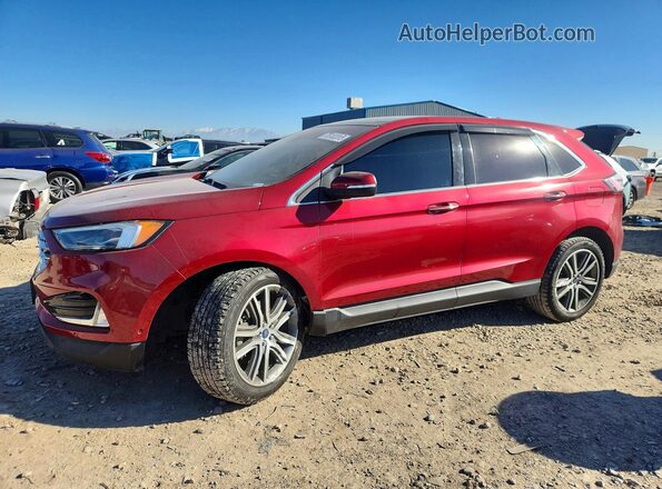 2FMPK4K99KBC09486 2019 FORD EDGE Красный Передняя левая четверть