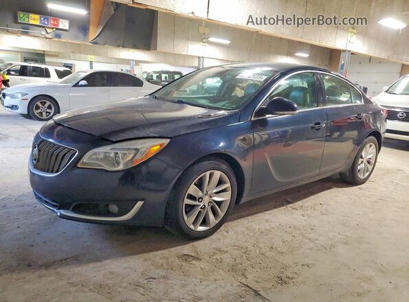 2G4GS5GX8G9107012 2016 BUICK REGAL Blue წინა მარცხენა ხედი სამი მეოთხედიდან