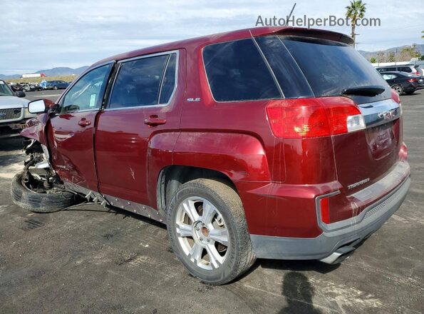 2GKALMEKXH6129609 2017 GMC TERRAIN Burgundy Задня ліва чверть