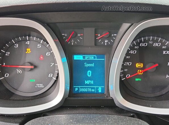 2GNALCEK1H1576954 2017 CHEVROLET EQUINOX Белый Вид щитка приборов