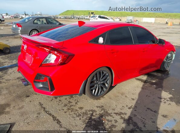 2HGFC1E52LH707291 2020 HONDA CIVIC SI Красный Задняя правая четверть