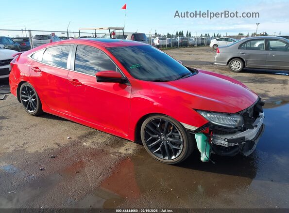 2HGFC1E52LH707291 2020 HONDA CIVIC SI Красный Передняя правая четверть
