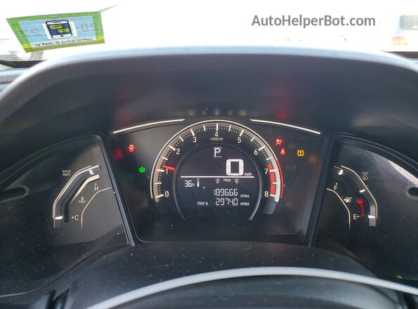 2HGFC2F51JH521274 2018 HONDA CIVIC Silver Вид щитка приладів