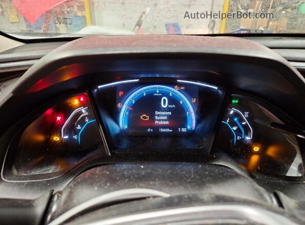 2HGFC2F55KH041630 2019 HONDA CIVIC Red Вид щитка приладів