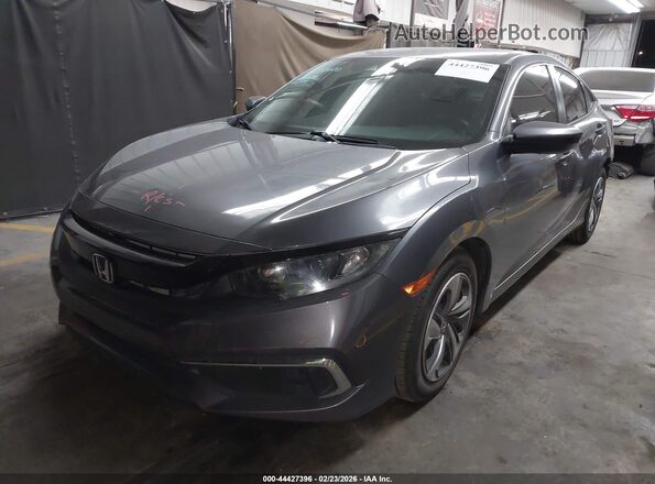 2HGFC2F63KH577209 2019 HONDA CIVIC Gray წინა მარცხენა ხედი სამი მეოთხედიდან