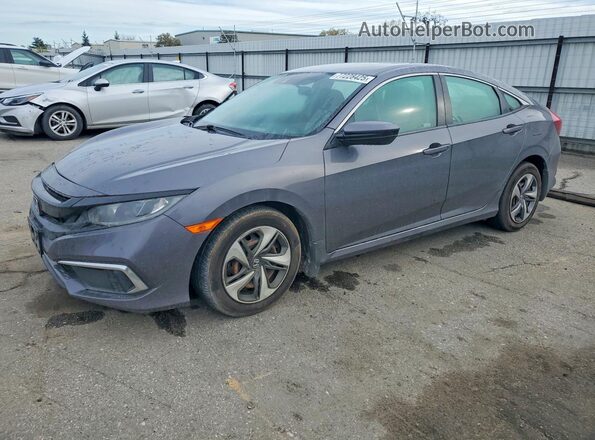 2HGFC2F64KH522820 2019 HONDA CIVIC Gray წინა მარცხენა ხედი სამი მეოთხედიდან