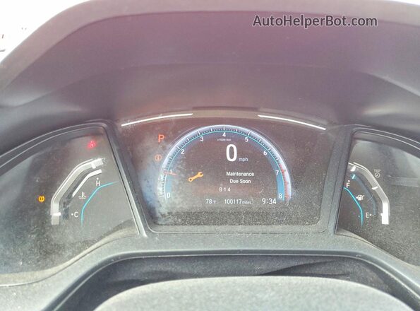 2HGFC2F65KH560895 2019 HONDA CIVIC Red Вид щитка приладів