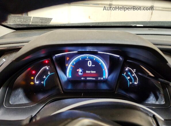 2HGFC2F65KH576353 2019 HONDA CIVIC Charcoal ხელსაწყოთა პანელის ხედი