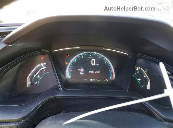 2HGFC2F67KH558386 2019 HONDA CIVIC Gray ხელსაწყოთა პანელის ხედი