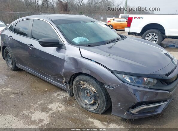 2HGFC2F67KH595731 2019 HONDA CIVIC Gray Widok z przodu