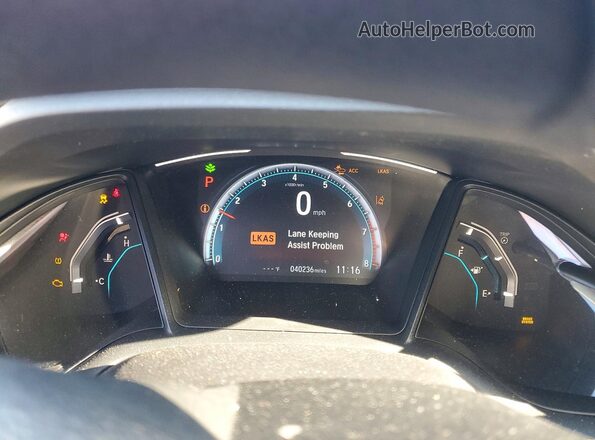 2HGFC2F6XKH506878 2019 HONDA CIVIC Blue Vista del cuadro de instrumentos